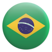 Flag of Brazil Round Stickers