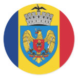 Flag of Bucharest Round Sticker