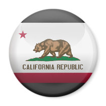 Flag of California Refrigerator Magnet