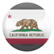 Flag of California Round Stickers