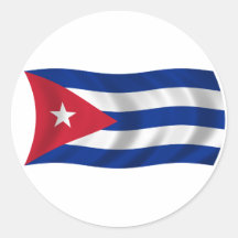 Flag of Cuba Round Sticker