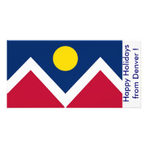 Flag of Denver, Happy Holidays from Denver, U.S.A. Photo Greeting Card