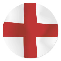 Flag Of England Round Stickers