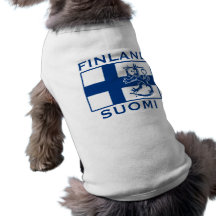 Flag of Finland Doggie Tee Shirt