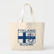Flag of Finland Tote Bags
