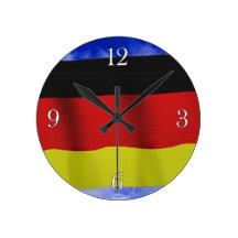 Flag of Germany Patriotic Art Wall Clock