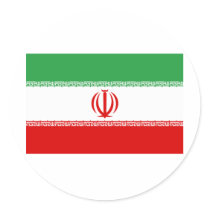 Flag of Iran Products Round Stickers