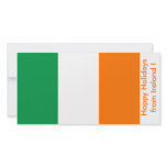 Flag of Ireland, Happy Holidays from Ireland Customized Photo Card