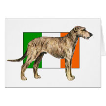 Flag of Ireland Irish wolfhound Gear Greeting Cards