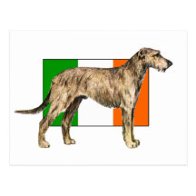 Flag of Ireland Irish wolfhound Gear Postcards