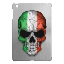 Flag of Italy on a Steel Skull Graphic Case For The iPad Mini