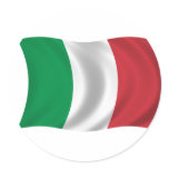 Flag of Italy Round Sticker