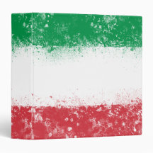 Flag of Italy Vinyl Binders