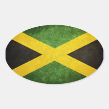 Flag of Jamaica Oval Stickers