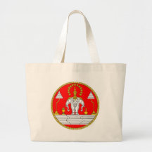 FLAG OF LAOS THREE HEAD ELEPHANT CANVAS BAGS