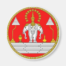 FLAG OF LAOS THREE HEAD ELEPHANT REFRIGERATOR MAGNETS