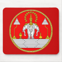 FLAG OF LAOS THREE HEAD ELEPHANT MOUSE MAT