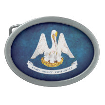 Flag of Louisiana Oval Belt Buckle