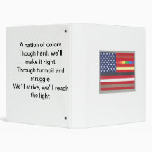 Flag of many colours vinyl binders