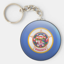 Flag of Minnesota Keychains