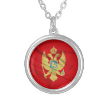 Flag of Montenegro Personalized Necklace