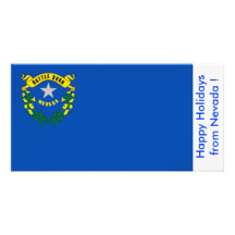 Flag of Nevada, Happy Holidays from U.S.A. Custom Photo Card