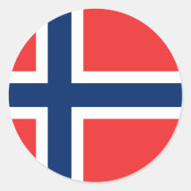 Flag of Norway Round Sticker