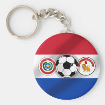 Flag of Paraguay soccer ball flag 2010 futbol gift Keychains