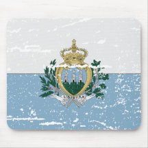 FLAG OF SAN MARINO MOUSE PAD