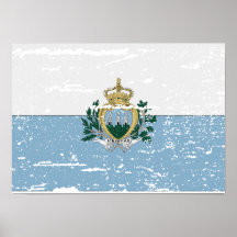FLAG OF SAN MARINO POSTER