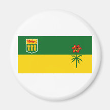Flag of Saskatchewan, Canada Fridge Magnet
