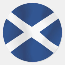 Flag of Scotland Round Sticker