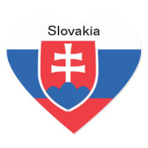 Flag of Slovakia Heart Sticker