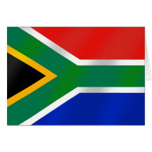 Flag of South Africa gift ideas for South Africans Cards