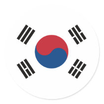 Flag_of_South_Korea Round Sticker