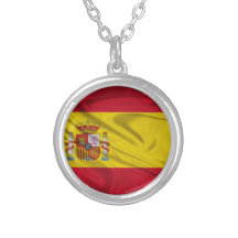 Flag of Spain Custom Necklace