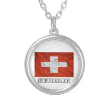 Flag of Switzerland Custom Necklace