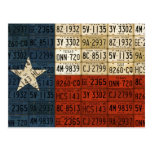 Flag of Texas Lone Star State License Plate Art Postcards