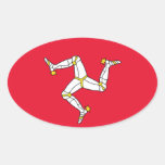 Flag of the Isle of Man Oval Sticker