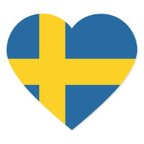 Flag of the Sweden Heart Sticker