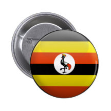 Flag of Uganda Pinback Button