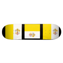Flag of Vatican City Skate Deck