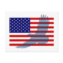 Flag & Patriotic Eagle Postcard