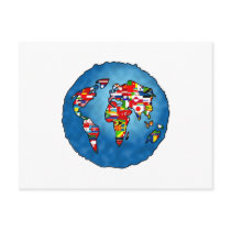 Flag Planet Postcard