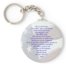 Flag with Lord's Prayer Key Chains