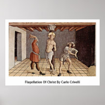 Flagellation du Christ par Carlo Crivelli Affiche