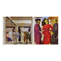 Flagellation Of Christ By Piero Della Francesca Custom Photo Card