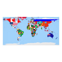 flagged blue world photocard photo card template