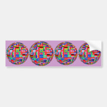 FLAGS OF THE GLOBE BUMPER STICKERS