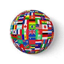 FLAGS OF THE GLOBE PINBACK BUTTONS